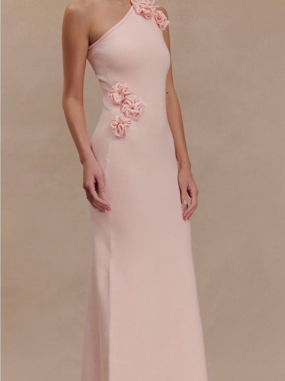 Meshki One-Shoulder Pink Floral Dress - Picture 3 of 4